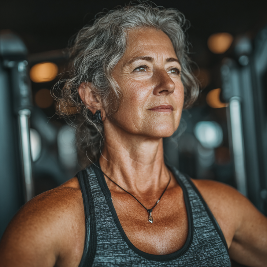 Активні люди похилого віку займаються фітнесом