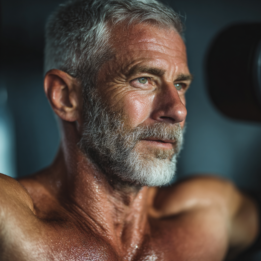 Тренер працює з людиною похилого віку